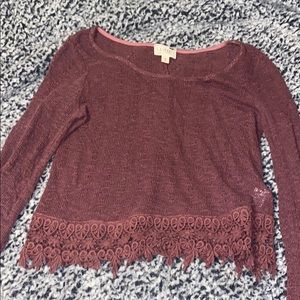 Mesh Top with Lace bottom